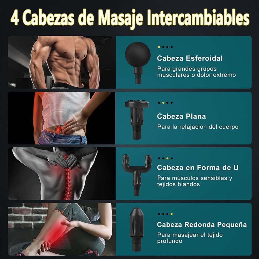 PISTOLA MASAJEADOR PORTÁTIL MUSCULAR