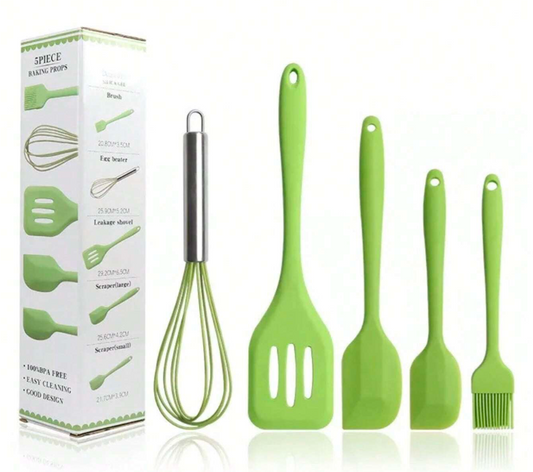 5 UTENSILIOS COCINA SILICON COLOR AZAR