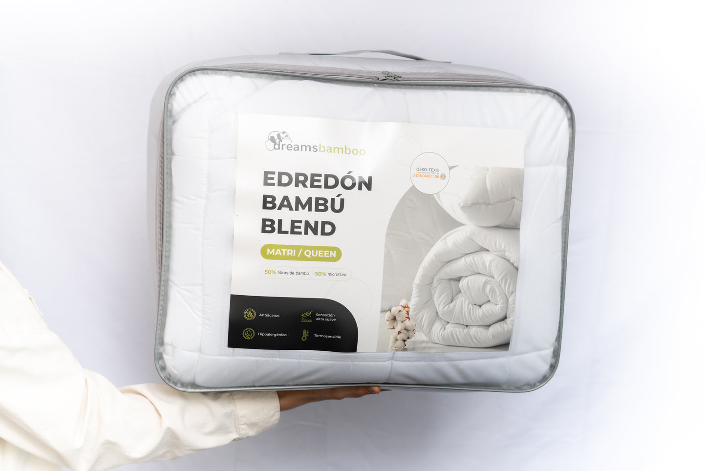 Edredón Bamboo Blend King Blanco